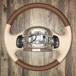 Ford F150 King Ranch Leather Steering Wheel Restoration / F150 F250 F350 Excursion / 1998-2006 / Clean Cover Wrap Repair / p3445