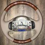 Ford F150 Wood Leather Steering Wheel Restoration / F150 F250 F350 Excursion / 1998-2006 / Clean Cover Wrap Repair / p3465