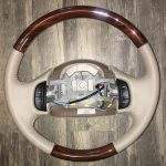 Ford F150 Wood Leather Steering Wheel Restoration / F150 F250 F350 Excursion / 1998-2006 / Clean Cover Wrap Repair / p3514