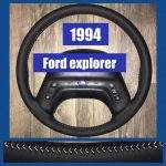 Ford Explorer Leather Steering Wheel Restoration / 1994 / Clean Cover Wrap Repair / p4600