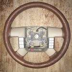 Ford F150 King Ranch Leather Steering Wheel Restoration / 2004-2008 / Clean Cover Wrap Repair / p559