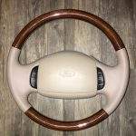 Ford F150 Wood Leather Steering Wheel Restoration / F150 F250 F350 Excursion / 1998-2006 / Clean Cover Wrap Repair / p5689
