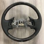 Ford F150 Carbon Fiber Leather Steering Wheel Restoration / F150 F250 F350 Excursion / 1998-2006 / Clean Cover Wrap Repair / p8010