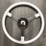 Buick 1946 Steering Wheel Classic Restored to New Leather AFTER P0139