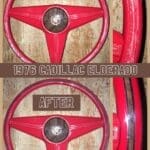 Cadillac ElDorado Steering Wheel Classic Restored to New BEFORE AFTER P4184