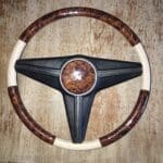 Cadillac Seville 1976 Steering Wheel Classic Restored to New Leather and Wood P9396