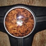 Cadillac Seville 1976 Steering Wheel Horn Pad Classic Restored to New Leather and Wood P9397