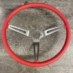 Chevy Corvette 1964 Steering Wheel Restored to New Leather P0595
