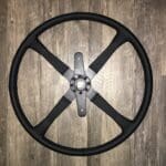 Ford Coupe 1933 Steering Wheel Restored in New Leather P3416