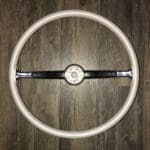 Ford Coupe 1940 Steering Wheel Restored in New Leather P5829