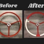 Ford PickUp 1966 Steering Wheel Classic Restored to New Leather BEFORE AFTER P2175a