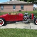 Ford Roadster 1927 Steering Wheel Classic Restored to New Leather P1279