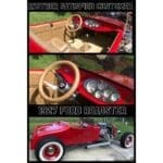 Ford Roadster 1927 Steering Wheel Classic Restored to New Leather P1282
