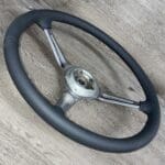 Porsche 356 C 1964 Steering Wheel Classic Restored to New Leather AFTER P3558