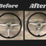 Porsche 356C 1964 Steering Wheel and Shift Knob Classic Restored to New BEFORE AFTER P2177