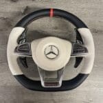 Mercedes S63 2016 Steering Wheel Restored to New Leather P5936