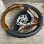 BMW X5 2012 Steering Wheel Restored to New Leather and Wood P6866