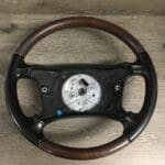BMW Z3 1999 Steering Wheel Restored to New Leather and Wood BEFORE P3007