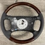 BMW Z3 1999 Steering Wheel Restored to New Leather and Wood P3878