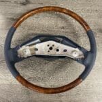 Cadillac 1992 Steering Wheel Restored to New Leather and Wood P3100