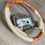 Cadillac Allante 1993 Steering Wheel Restored to New Leather and Wood P4621