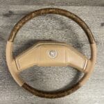 Cadillac Brougham 1979 Steering Wheel Restored to New Leather and Wood P6324