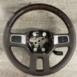 Dodge Ram 2500 2010 Steering Wheel Restored to New Leather and Wood P8914