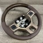 Dodge Ram 2500 2018 Steering Wheel Restored to New Leather and Wood P9454 (2)