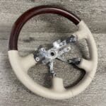 Ford Expedition 2005 Steering Wheel Restored to New Leather and Wood P3372