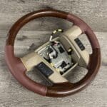 Ford F150 2009 Steering Wheel Restored to New Leather and Wood P2714