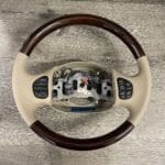 Ford F250 2005 Steering Wheel Restored to New Leather and Wood P5207