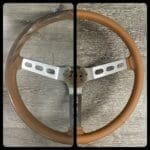 Jeep 1979 Steering Wheel Restored to New Leather BEFORE AFTER P0145