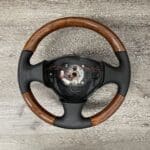 Maserati 4200 Spyder GT 2002 Steering Wheel Restored to New Leather and Wood P3410