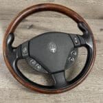 Maserati QP 2013 Steering Wheel Restored to New Leather and Wood P2146