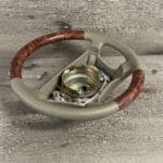 Mercedes E300 1999 Steering Wheel Restored to New Leather and Wood P6784