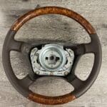 Mercedes S500 1996 Steering Wheel Restored to New Leather and Wood P9129
