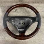 Mercedes SLK 280 2007 Steering Wheel Restored to New Leather and Wood P3865