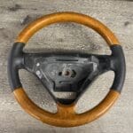 Mercedes SLK 280 2007 Steering Wheel Restored to New Leather and Wood P4071