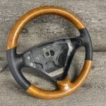 Mercedes SLK 280 2007 Steering Wheel Restored to New Leather and Wood P4072