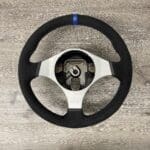 Mitsubishi Lancer Evolution Steering Wheel Restored to New Alcantara P3399