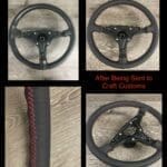 Porsche 911 1983 Steering Wheel Restored to New Leather BEFORE AFTER P0108