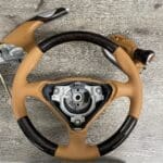 Porsche 911 C45 Cab Steering Wheel Gearshift Knob and EBrake Restored to New Leather and Wood P3652