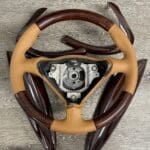 Porsche 911 Millenium 2000 Steering Wheel Map Covers and Door Handles Restored to New Leather and Wood P4966