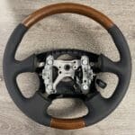 Subaru Impreza 2003 2004 Steering Wheel Restored to New Leather and Wood P0904