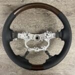 Toyota Land Cruiser 2018 Steering Wheel Restored to New Leather and Wood P1111