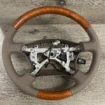 Toyota Land Cruiser Steering Wheel Restored to New Leather and Wood P3231