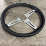 Triumph TR6 Steering Wheel Restored to New Leather P9958